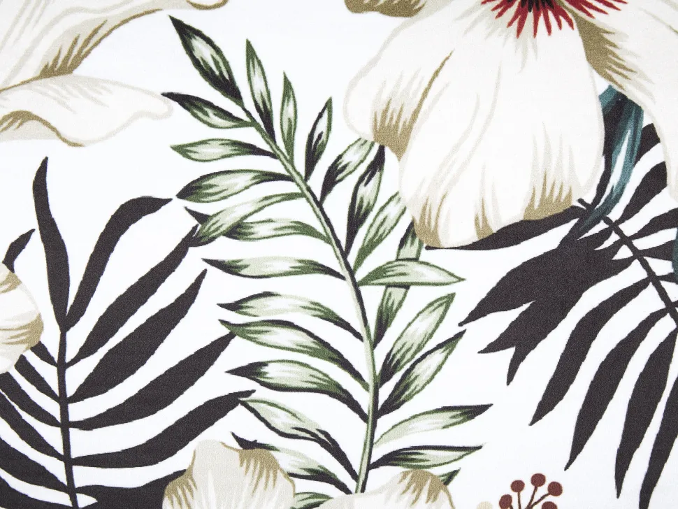 Beliani Koristetyyny Sametti Valkoinen/Vihrea 45 X 45 Cm Okra Cheap