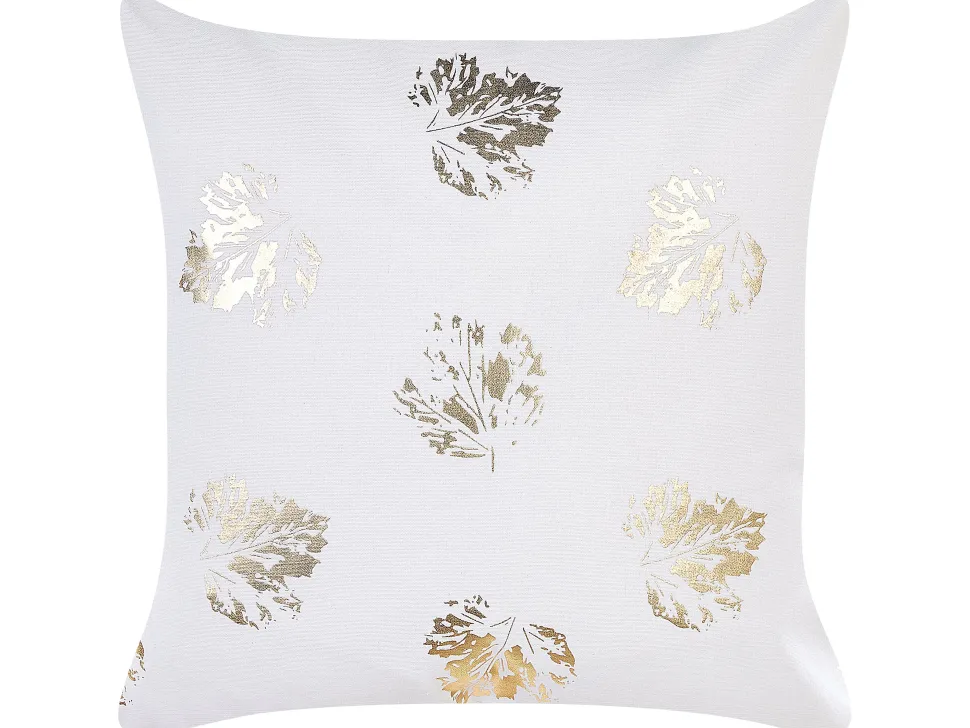 Beliani Koristetyyny Sametti Valkoinen 45 X 45 Cm 2 Kpl Goldenrod Store