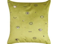 Beliani Koristetyyny Sametti Vihrea Silmakuvio 45 X 45 Cm 2 Kpl Aeonium Shop