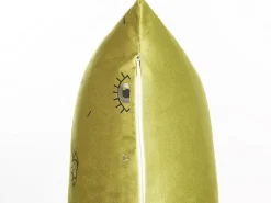 Beliani Koristetyyny Sametti Vihrea Silmakuvio 45 X 45 Cm 2 Kpl Aeonium Shop