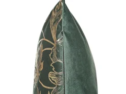 Beliani Koristetyyny Sametti Vihrea Kukkakuvio 45 X 45 Cm 2 Kpl Daffodil Sale