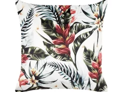 Beliani Koristetyyny Sametti Vihrea/Punainen 45 X 45 Cm Edelweiss Cheap