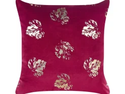 Beliani Koristetyyny Sametti Viininpunainen 45 X 45 Cm 2 Kpl Goldenrod Shop