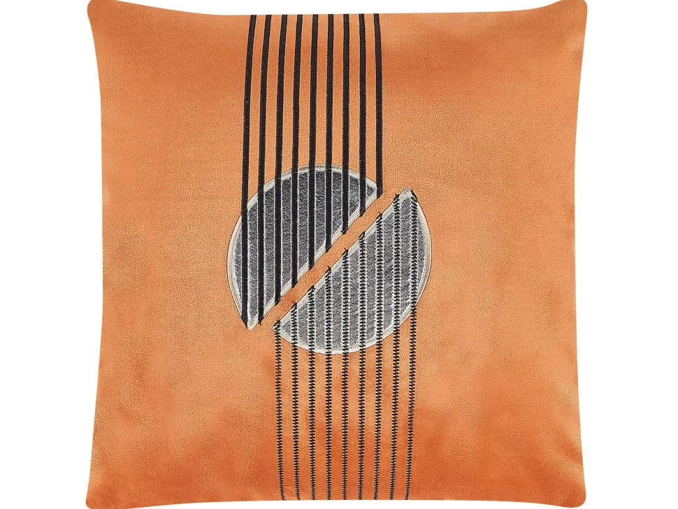 Beliani Koristetyyny Samettinen 2Kpl 45 X 45 Cm Oranssi Ceropegia Best Sale