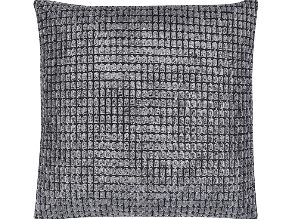 Beliani Koristetyyny Samettinen 2Kpl 45 X 45 Cm Harmaa Aspidistra Sale