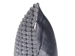 Beliani Koristetyyny Samettinen 2Kpl 45 X 45 Cm Harmaa Aspidistra Sale