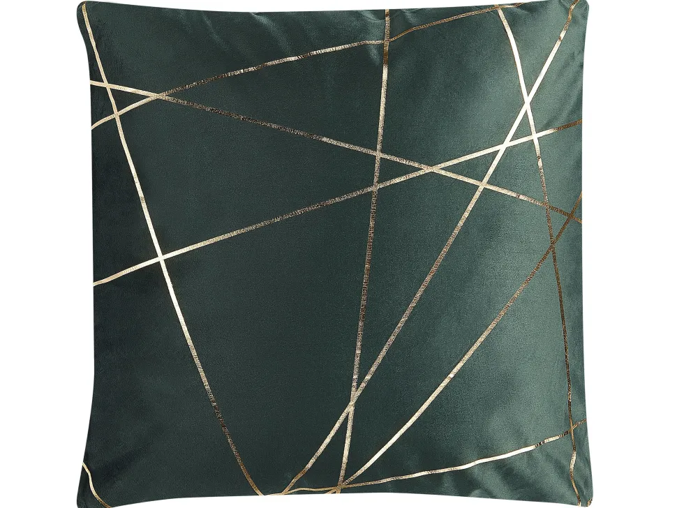 Beliani Koristetyyny Samettinen 2Kpl 45 X 45 Cm Vihrea Pinus Discount