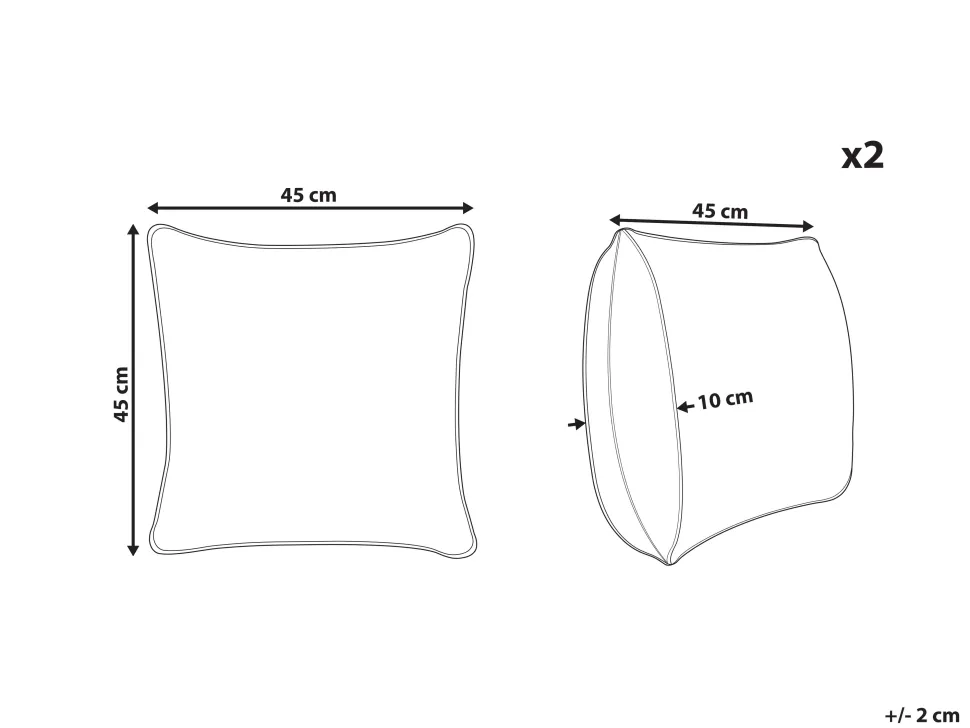 Beliani Koristetyyny Sinapinkeltainen 45 X 45 Cm 2 Kpl Subulata Cheap