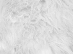 Beliani Koristetyyny Tekoturkis Valkoinen 45 X 45 Cm 2 Kpl Lubha Hot