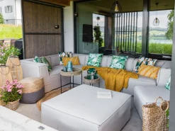 Beliani Koristetyyny Ulkokayttoon 2Kpl Setti 45 X 45 Cm Lehtikuviolla Pavelli Best