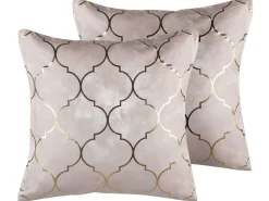 Beliani Koristetyyny Vaaleanpunainen 45 X 45 Cm 2 Kpl Alyssum Discount