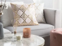 Beliani Koristetyyny Vaaleanpunainen 45 X 45 Cm Cassia Discount