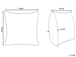 Beliani Koristetyyny Vaaleanpunainen 45 X 45 Cm Cassia Discount