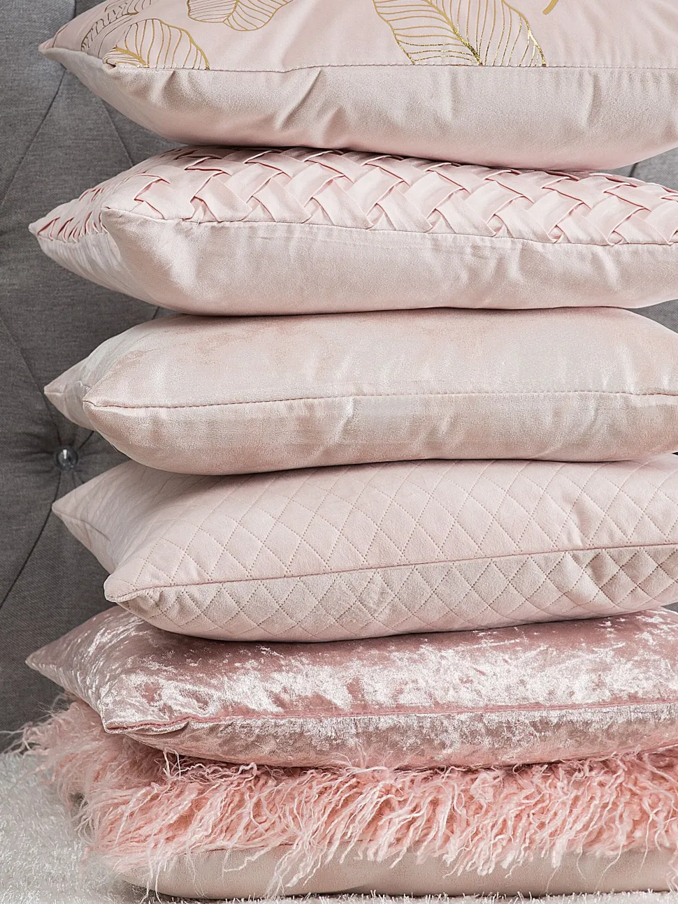 Beliani Koristetyyny Vaaleanpunainen 45 X 45 Cm 2 Kpl Silene Shop