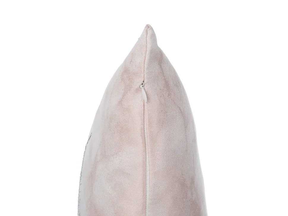 Beliani Koristetyyny Vaaleanpunainen 45 X 45 Cm 2 Kpl Silene Shop