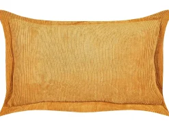 Beliani Koristetyyny Vakosametti Sinapinkeltainen 47 X 27 Cm 2 Kpl Zinnia Online