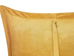 Beliani Koristetyyny Vakosametti Sinapinkeltainen 47 X 27 Cm 2 Kpl Zinnia Online