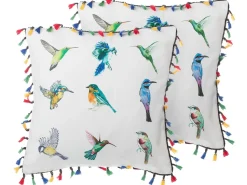 Beliani Koristetyyny Valkoinen 45 X 45 Cm 2 Kpl Mallow Clearance