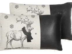 Beliani Koristetyyny 30X50 Cm 2 Kpl Mustavalkoinen Sven Cheap