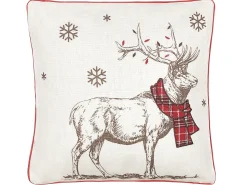 Beliani Koristetyyny 45X45 Cm 2 Kpl Punavalkoinen Sven Best