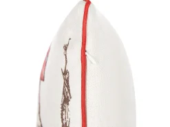 Beliani Koristetyyny 45X45 Cm 2 Kpl Punavalkoinen Sven Best