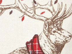 Beliani Koristetyyny 45X45 Cm 2 Kpl Punavalkoinen Sven Best