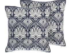 Beliani Koristetyynysetti Kuviolla 45X45Cm Valkoinen/Sininen Nemesia Cheap