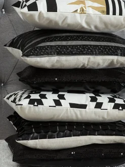 Beliani Koristetyynysetti Mustilla Paljeteilla 45X45Cm Aster Flash Sale