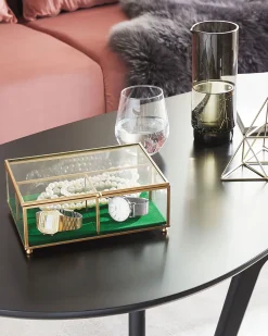 Beliani Korurasia Lasi Kulta 21 X 17 Cm Saintes Fashion