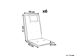 Beliani 6Kpl Pehmustetyynysetti Luonnonvalkoinen Toscana/Java Cheap