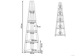 Beliani Kulmahylly 5 Hyllya Vaalea Puu Mobile Solo Cheap