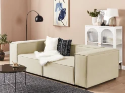 Beliani Kulmamoduuli Pellava Beige Aprica Discount