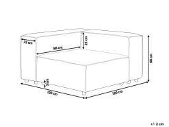 Beliani Kulmamoduuli Pellava Vaaleanharmaa Aprica Flash Sale