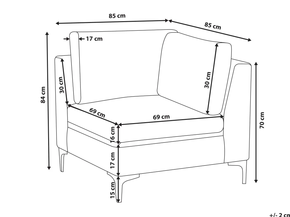 Beliani Kulmamoduuli Sametti Laivastonsininen Evja Clearance