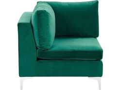 Beliani Kulmamoduuli Sametti Vihrea Evja Shop