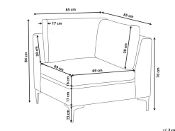 Beliani Kulmamoduuli Sametti Vihrea Evja Shop