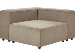 Beliani Kulmamoduuli Vakosametti Vaaleanruskea Aprica Store