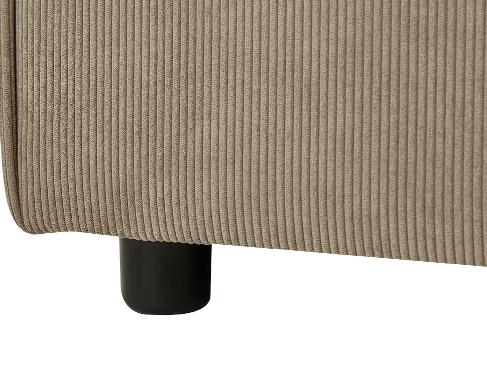 Beliani Kulmamoduuli Vakosametti Vaaleanruskea Aprica Store