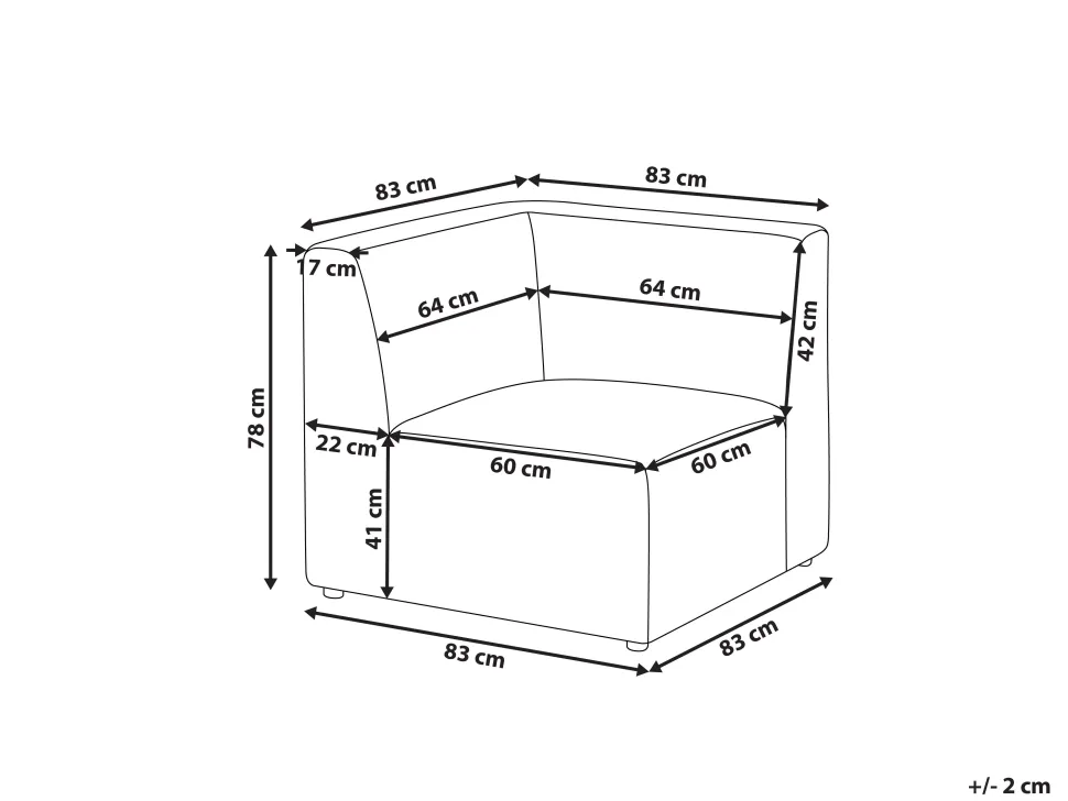 Beliani Kulmamoduuli Vakosametti Vaalea Beige Lemvig Clearance
