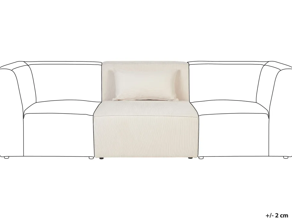 Beliani Kulmamoduuli Vakosametti Vaalea Beige Lemvig Clearance