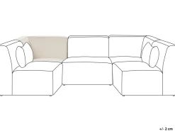 Beliani Kulmamoduuli Vakosametti Vaalea Beige Lemvig Clearance