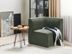 Beliani Kulmamoduuli Vakosametti Tummanvihrea Lemvig Online