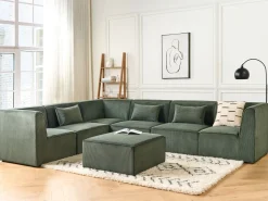 Beliani Kulmamoduuli Vakosametti Tummanvihrea Lemvig Online