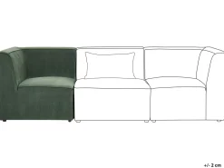 Beliani Kulmamoduuli Vakosametti Tummanvihrea Lemvig Online