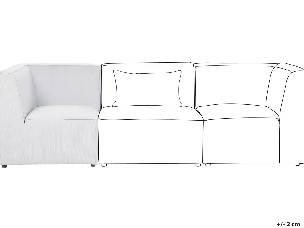 Beliani Kulmamoduuli Vakosametti Luonnonvalkoinen Lemvig Cheap