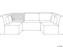 Beliani Kulmamoduuli Vakosametti Luonnonvalkoinen Lemvig Cheap