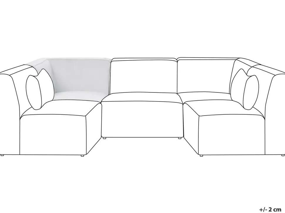 Beliani Kulmamoduuli Vakosametti Luonnonvalkoinen Lemvig Cheap