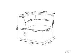 Beliani Kulmamoduuli Vakosametti Luonnonvalkoinen Lemvig Cheap