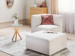 Beliani Kulmamoduuli Vakosametti Luonnonvalkoinen Lemvig Cheap