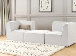 Beliani Kulmamoduuli Vakosametti Luonnonvalkoinen Lemvig Cheap